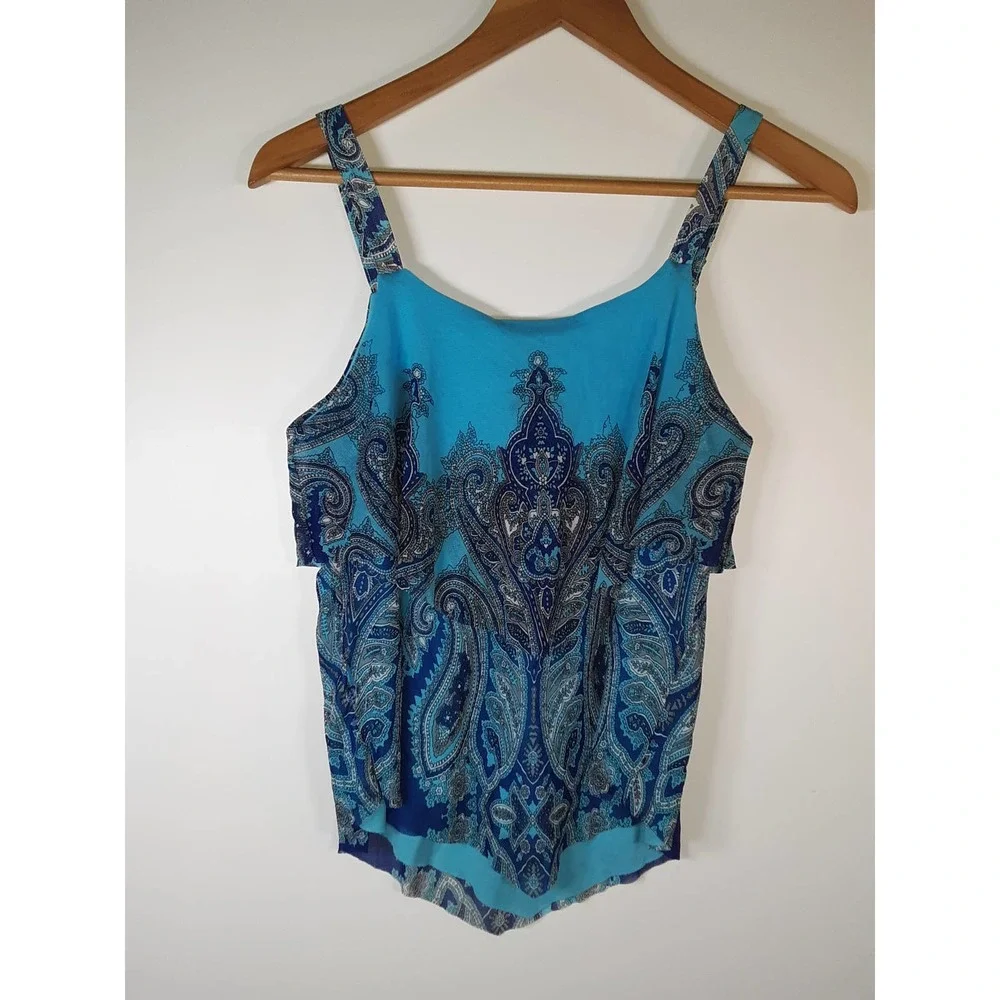 Blue Rhinestone Tank - Picture 2 of 3